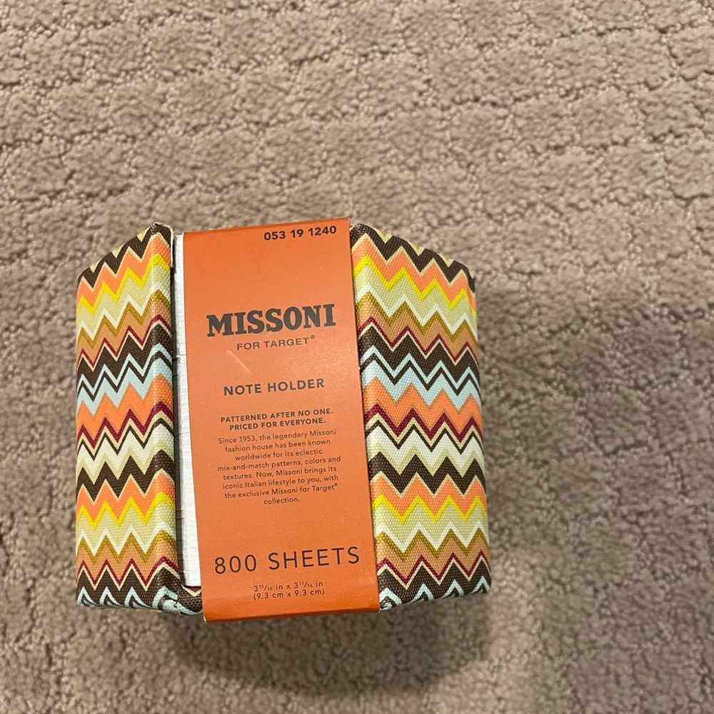 Missoni for Target note paper cube